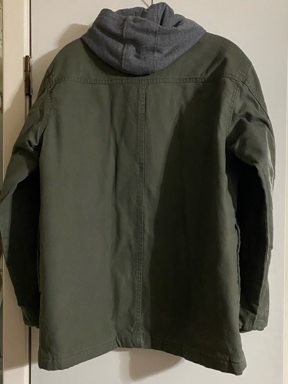 Dickies Olive Green Military Field Jacket with Gray Hood M (38-40) - Picture 3 of 16